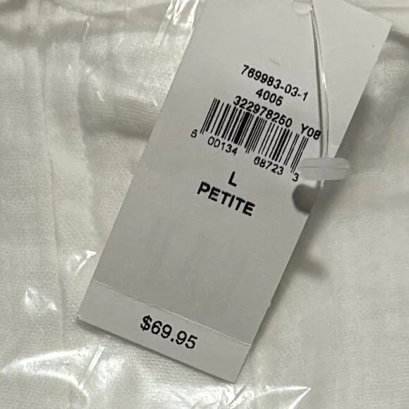 NWT Gap Cotton Gauze Button-Down Shirt Petite Large PL LP M - Picture 5 of 5